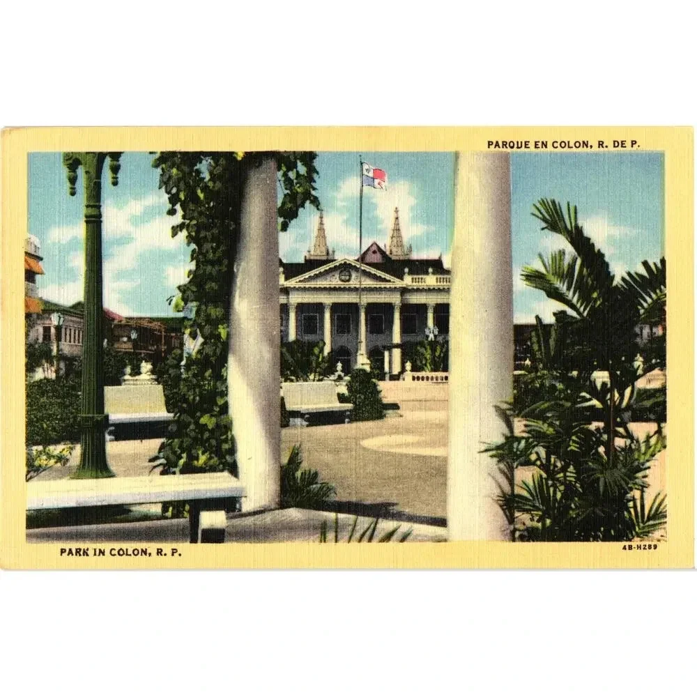 Park in Colon Panama Postcard